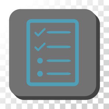 Denetim listesi sayfa yuvarlak kare vektör düğmesi