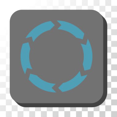 Dolaşım yuvarlatılmış kare vektör düğmesi