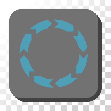 Dolaşım yuvarlatılmış kare vektör düğmesi