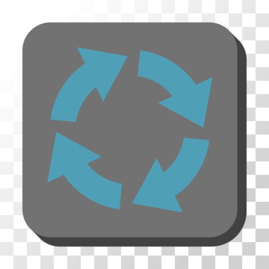 Dolaşım yuvarlatılmış kare vektör düğmesi