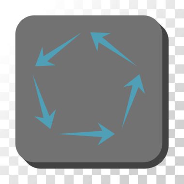 Dolaşım yuvarlatılmış kare vektör düğmesi