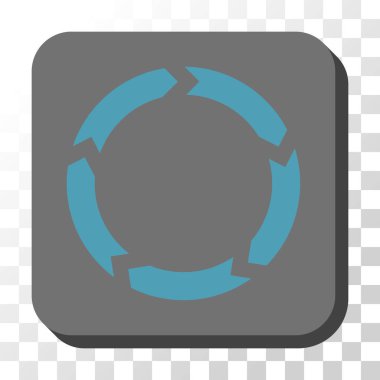 Dolaşım yuvarlatılmış kare vektör düğmesi