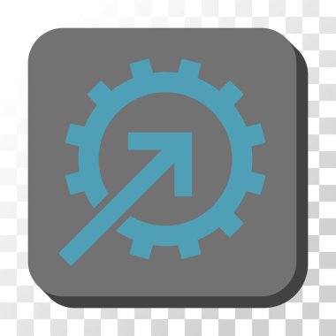 COG Tümleştirme yuvarlak kare vektör düğmesi