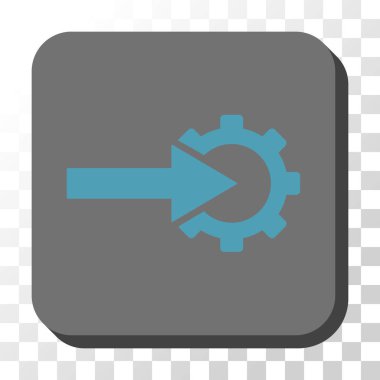 COG Tümleştirme yuvarlak kare vektör düğmesi