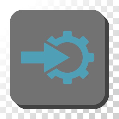 COG Tümleştirme yuvarlak kare vektör düğmesi