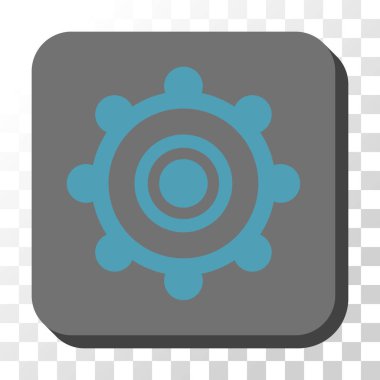 COG Wheel yuvarlatılmış kare vektör düğmesi