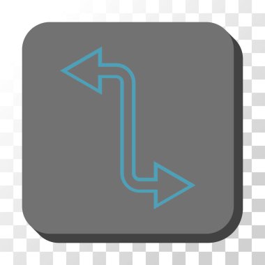 Eğri Exchange ok yuvarlak kare vektör düğmesi