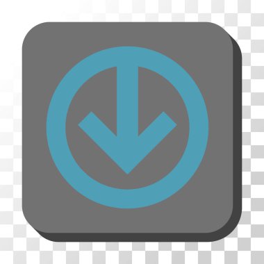 Yuvarlatılmış Kare vektör düğmesini aşağı yön