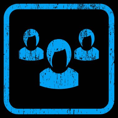 Kadın grup simgesi kauçuk filigran