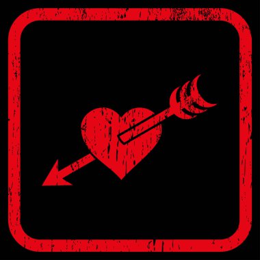 Ok kalp simgesi kauçuk filigran