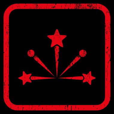 Havai fişek patlama simgesi kauçuk filigran