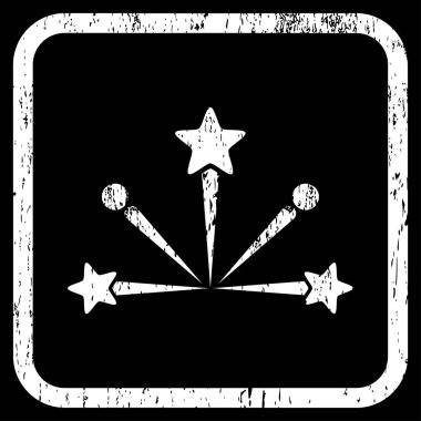 Havai fişek patlama simgesi kauçuk filigran