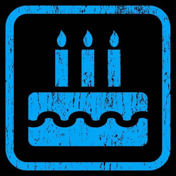Doğum günü pastası simgesi kauçuk filigran — Stok Vektör