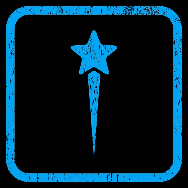 Estrela inicial Ícone de borracha Marca d 'água — Vetor de Stock