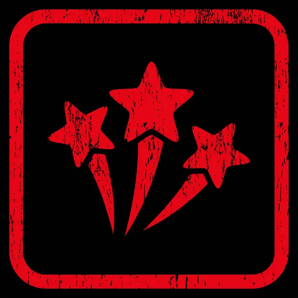 Estrella fuegos artificiales icono goma marca de agua — Vector de stock