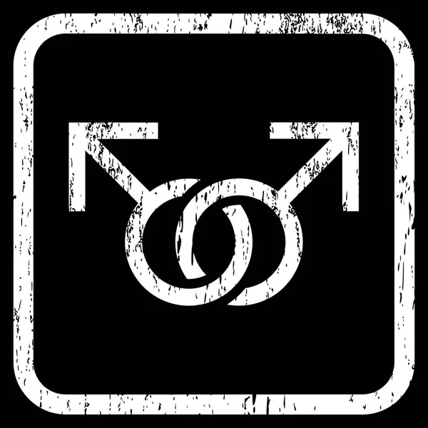 Gay amour symbole icône caoutchouc filigrane — Image vectorielle