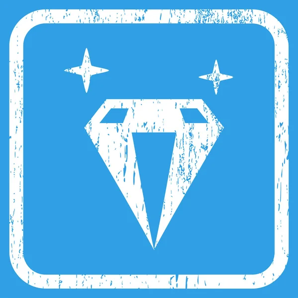 Sparkle Diamond Crystal ikonen gummi vattenstämpel — Stock vektor