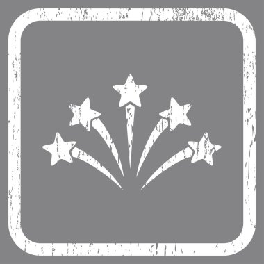 Havai fişek seri çekim simgesi kauçuk filigran