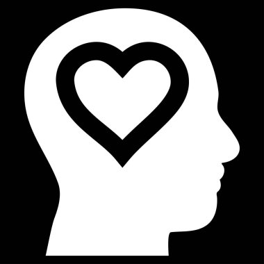 Kafa vektör simgesinde seviyorum