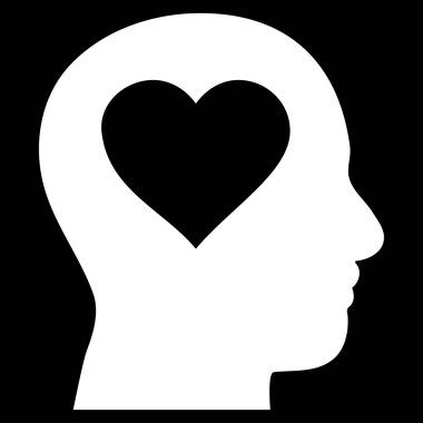 Kafa vektör simgesinde seviyorum