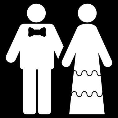 Düğün kişi simge vektör