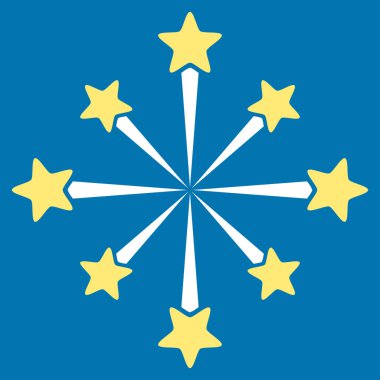 Yıldız patlaması Fireworks vektör simgesi