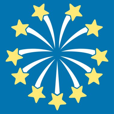 Küresel Fireworks vektör simgesi