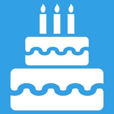 Doğum günü pastası vektör simgesi