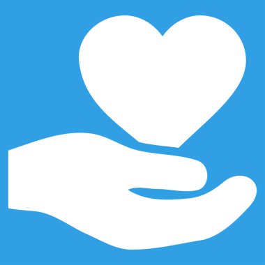 Aşk kalp teklif el vektör simgesi