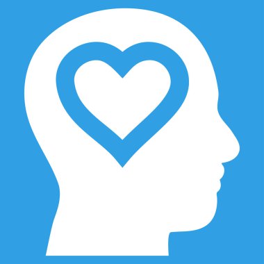 Kafa vektör simgesinde seviyorum