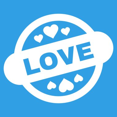 Aşk damga mühür vektör simgesi