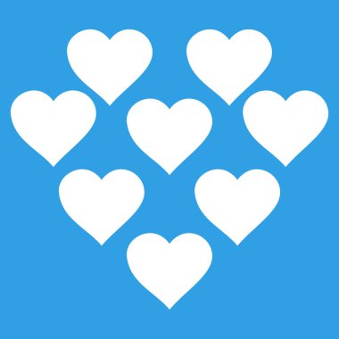 Güzel kalpler vektör simgesi