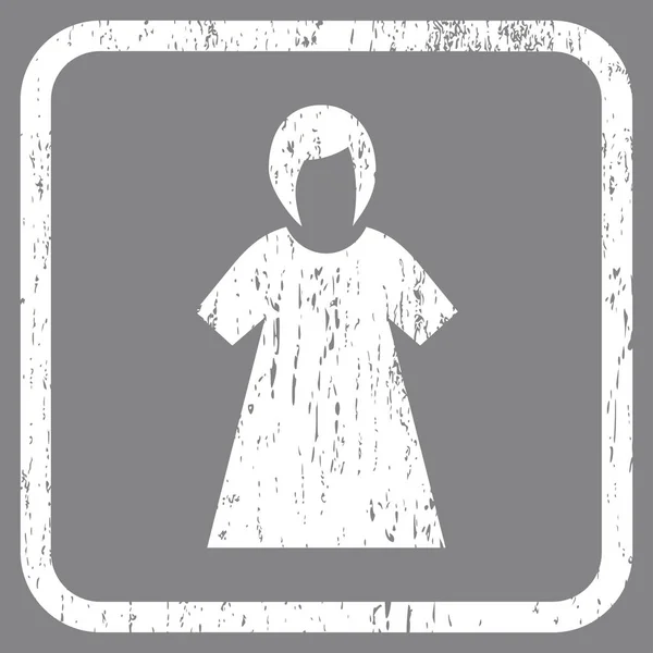 Figura Señora icono de goma marca de agua — Archivo Imágenes Vectoriales