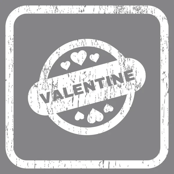 Valentine stempel Seal pictogram Rubber watermerk — Stockvector