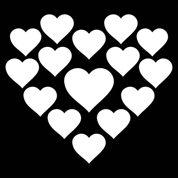 Love Hearts Shape Vector Icon — Stock Vector