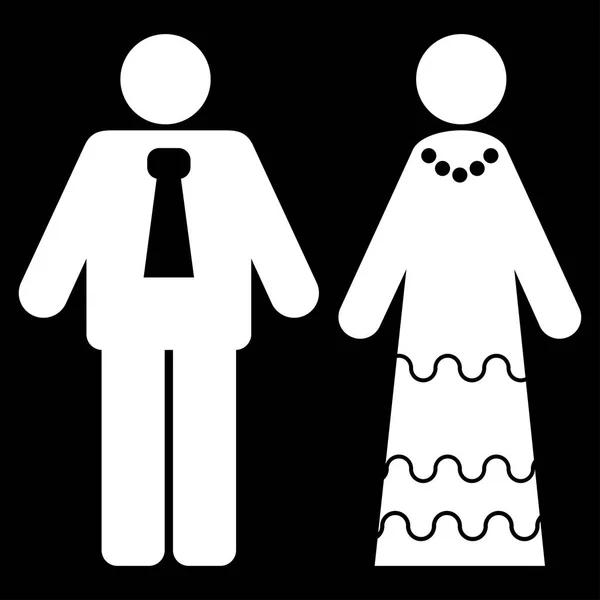 Yeni evliler vektör simgesi — Stok Vektör