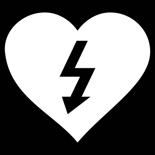 Macht Liebe Herz Vektor Symbol — Stockvektor