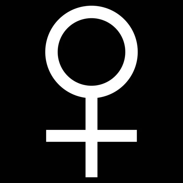 Icône vectorielle de symbole féminin de Vénus — Image vectorielle