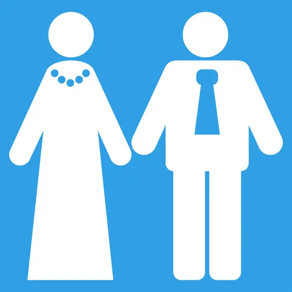 Icône vectorielle de jeunes mariés — Image vectorielle