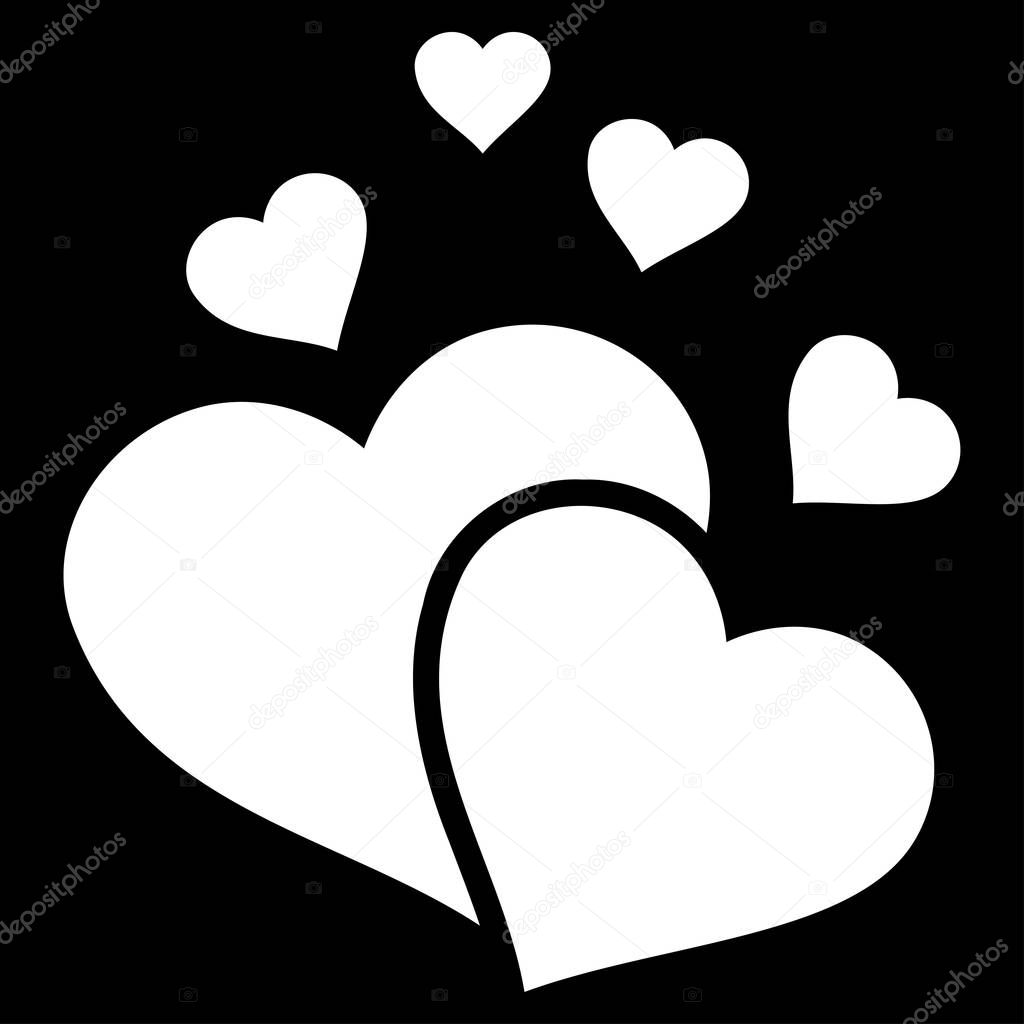 Lovely Hearts Vector Icon