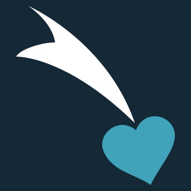 Düşen kalp vektör simgesi