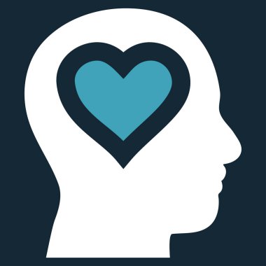 Kafa vektör simgesinde seviyorum