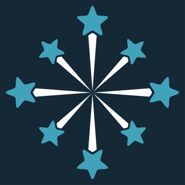 Yıldız patlaması Fireworks vektör simgesi