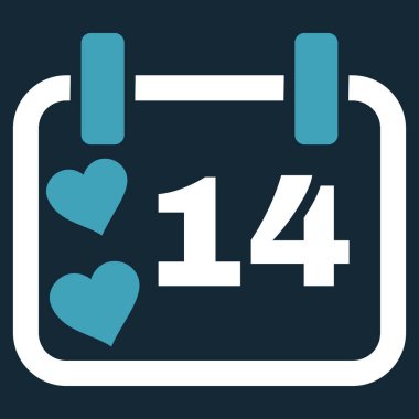 Sevgililer takvim gün vektör simgesi