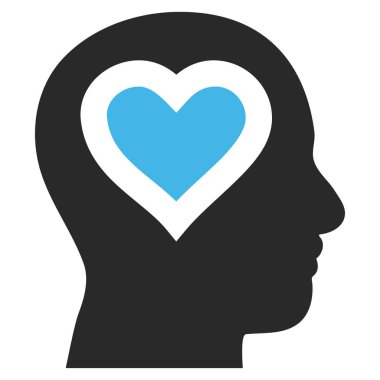 Kafa vektör simgesinde seviyorum