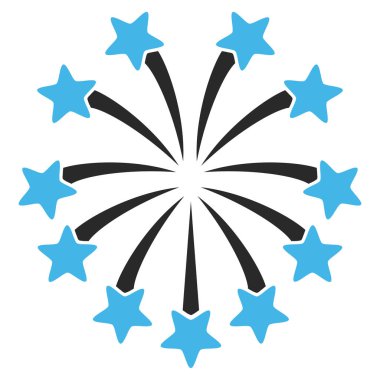 Küresel Fireworks vektör simgesi