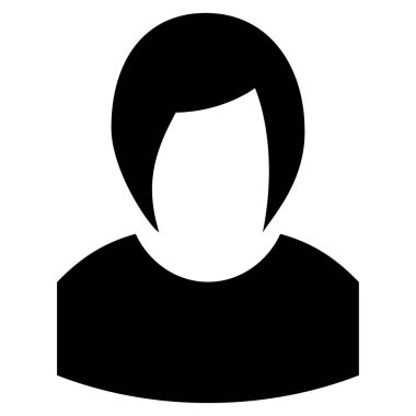 Kadın profili vektör simgesi