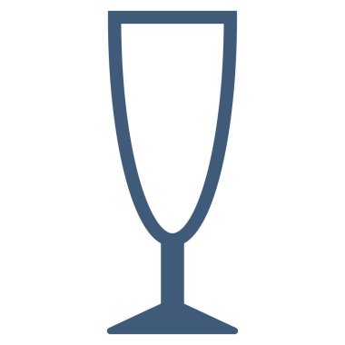 Boş şarap kadehi vektör simgesi