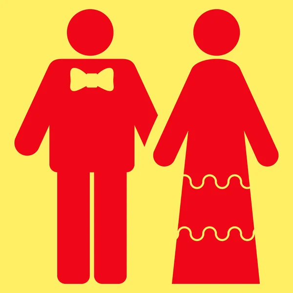 Icône vectorielle de personnes de mariage — Image vectorielle