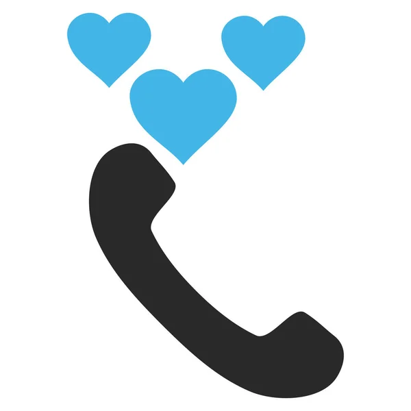 Liefde telefoongesprek Vector Icon — Stockvector